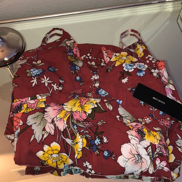 Rust Floral Dress - Picture 6 of 6